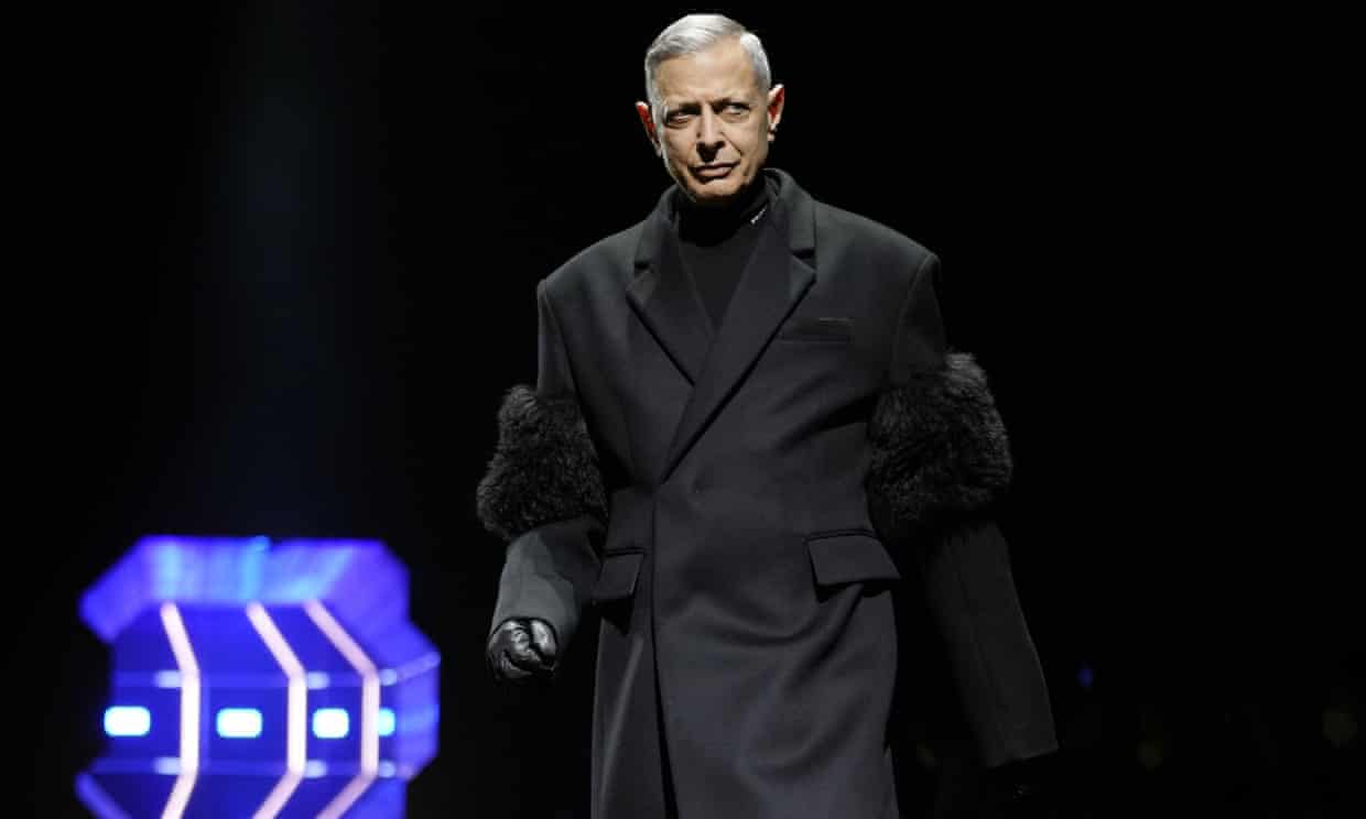 Prada’s Milan fashion week show ends with Jeff Goldblum on the catwalk