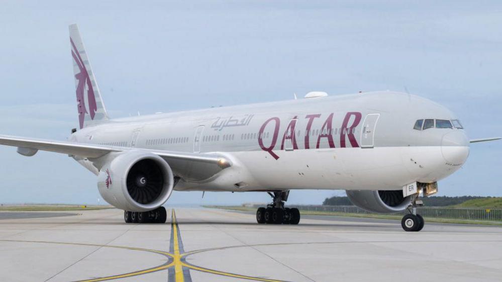 A Qatar Airways Boeing aircraft